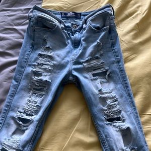 Hollister size 3 stretch light denim jean